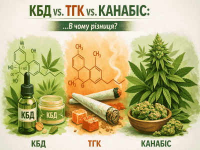 У чому різниця між CBD, THC і канабісом