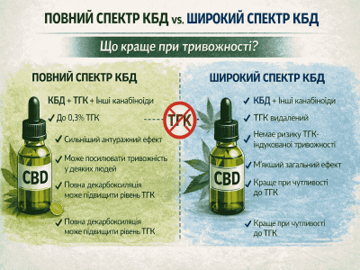 CBD олія Full Spectrum і Broad Spectrum — у чому різниця