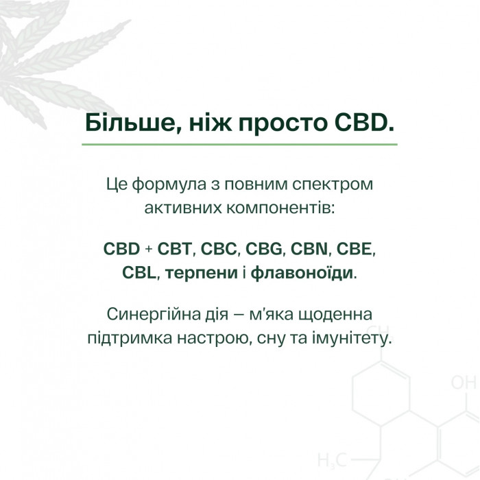 Олія CBD 8% Broad Spectrum — натуральна олія CBD для сну, спокою та розумової концентрації