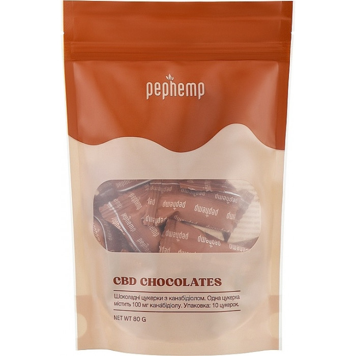 ШОКОЛАДНІ ЦУКЕРКИ CBD 100 МГ — 10 ШТ ДЛЯ РЕЛАКСАЦІЇ