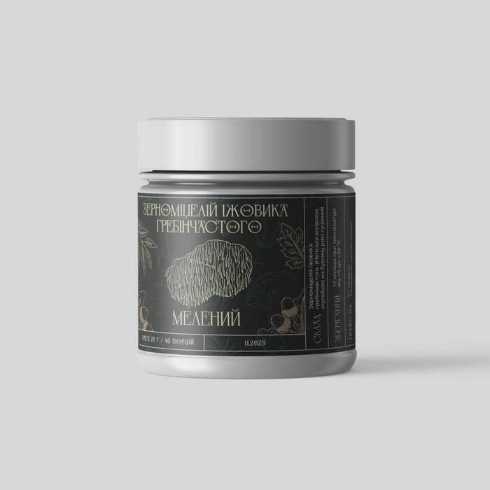 МІЦЕЛІЙ ЇЖОВИКА ГРЕБЕНЧАТОГО LION’S MANE, ПОДРІБНЕНИЙ