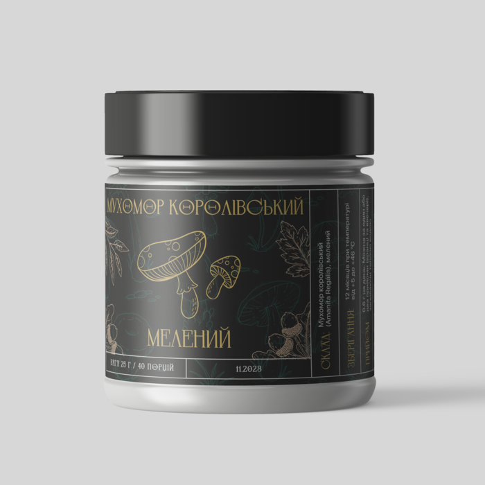 МІКРОДОЗУВАННЯ КОРОЛІВСЬКОГО МУХОМОРА AMANITA REGALIS У ПОДРІБНЕНОМУ ВИГЛЯДІ