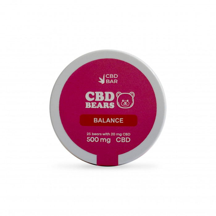 CBD ЖЕЛЕЙНІ ВЕДМЕДИКИ BALANCE 500 МГ — ПОЛУНИЦЯ, 25 ШТ ДЛЯ РОЗСЛАБЛЕННЯ І СНУ